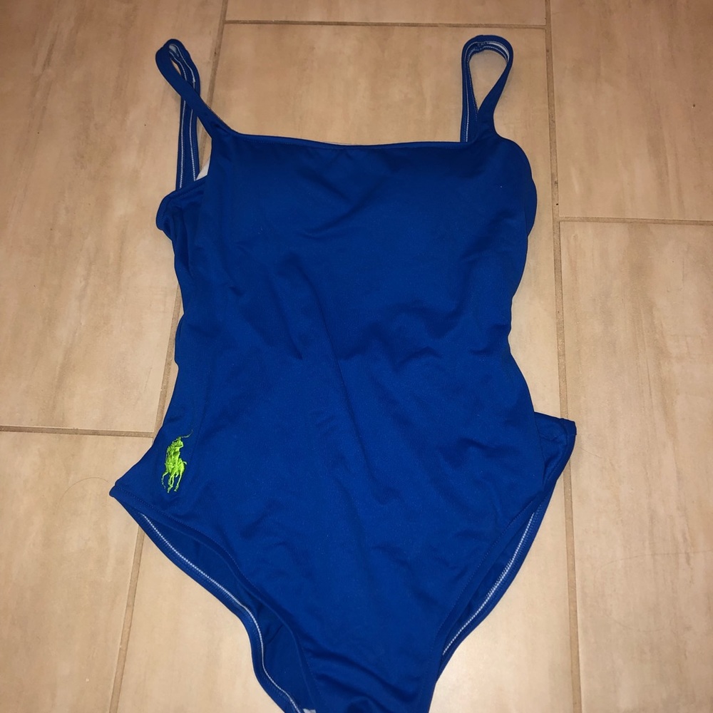 Blue Ralph Lauren Polo One Piece Swimsuit